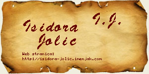 Isidora Jolić vizit kartica